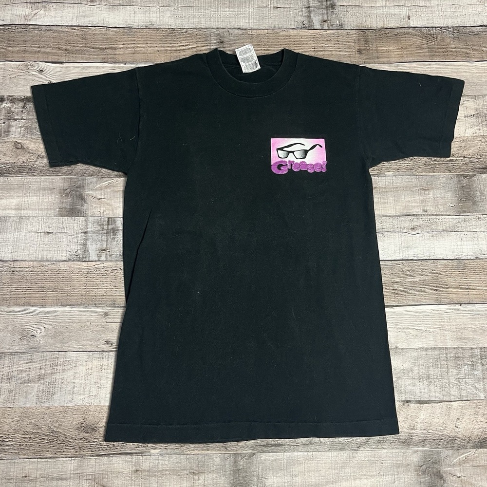 Grease Shirt Size Small Black Vintage 90s Danny Zuko Greaser Promo Tee